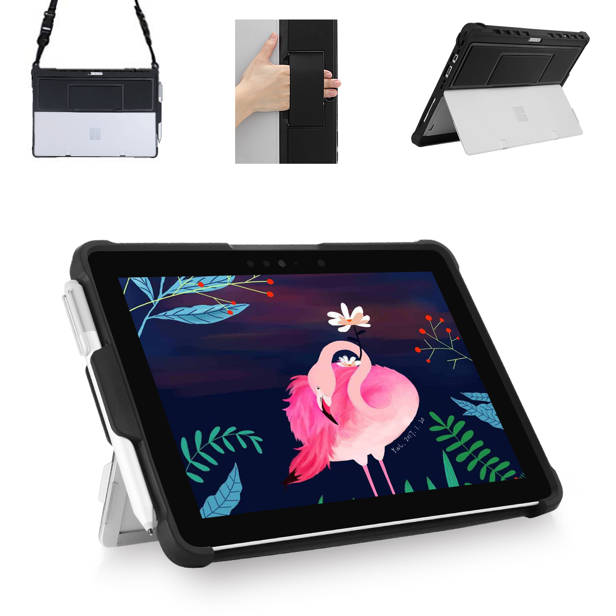 Shockproof Protective Cover Case for Microsoft Surface Pro 7/ Pro 6/ Pro 5/ Pro 4 with hand strap
